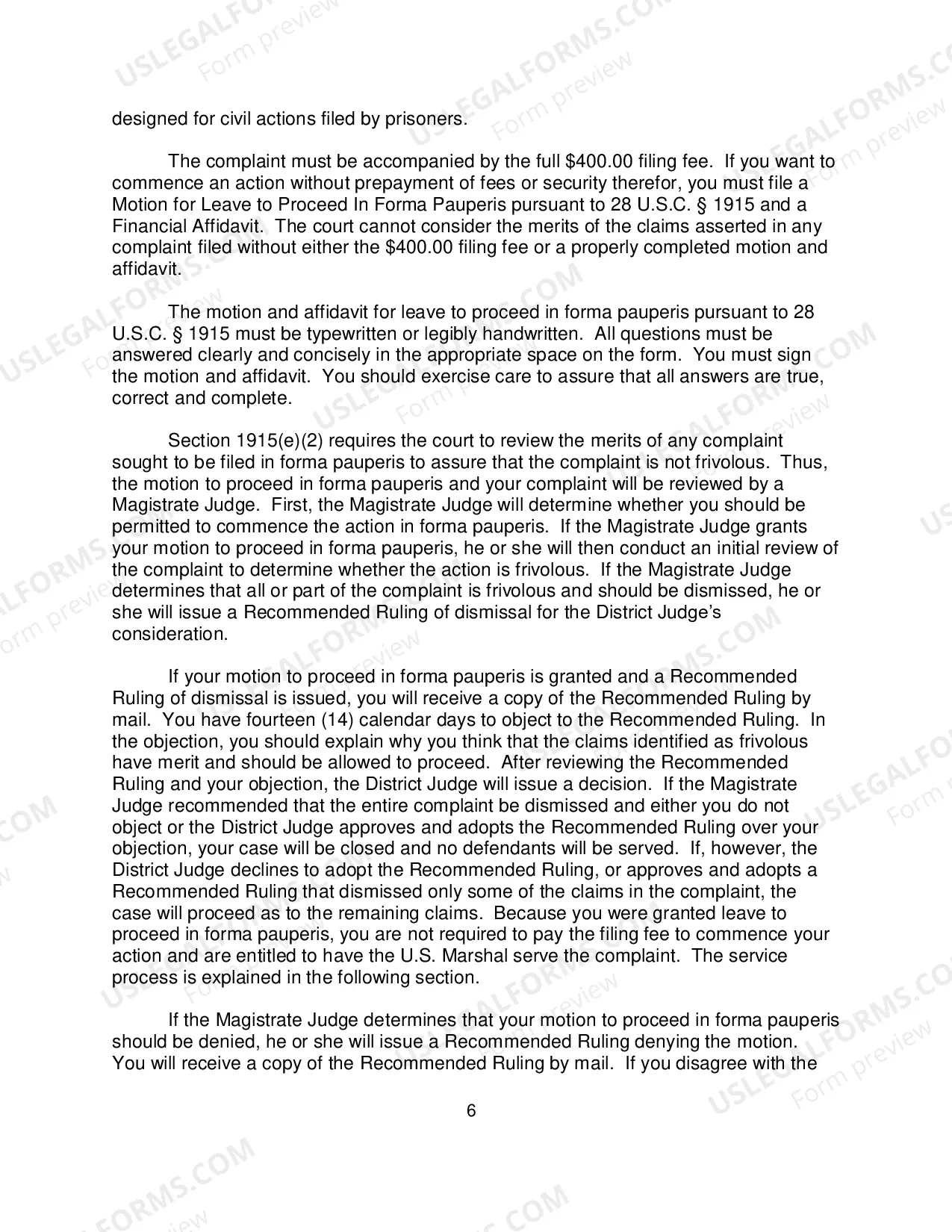 Preview Guide For Self Represented Litigants