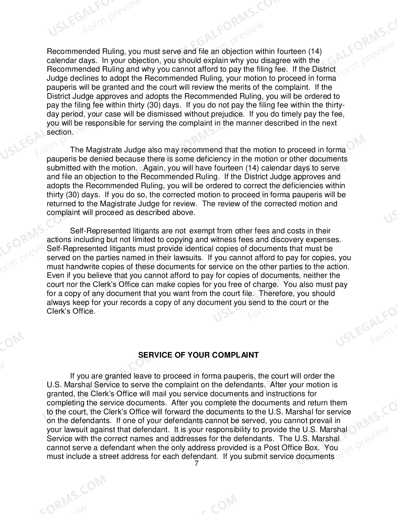 Preview Guide For Self Represented Litigants