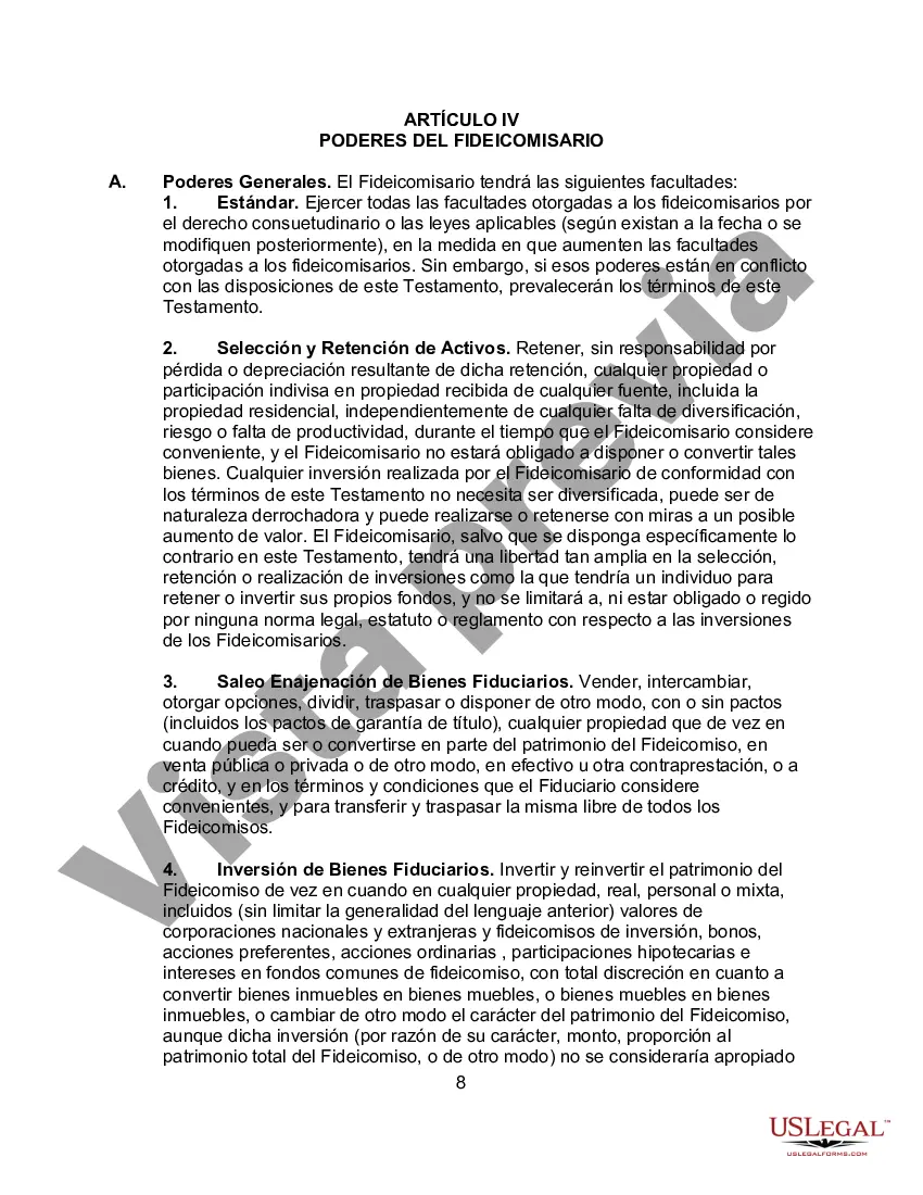Preview Testamento de una persona casada para el estado de Connecticut con hijos con un fideicomiso de refugio de crédito para el cónyuge y un fideicomiso para los hijos