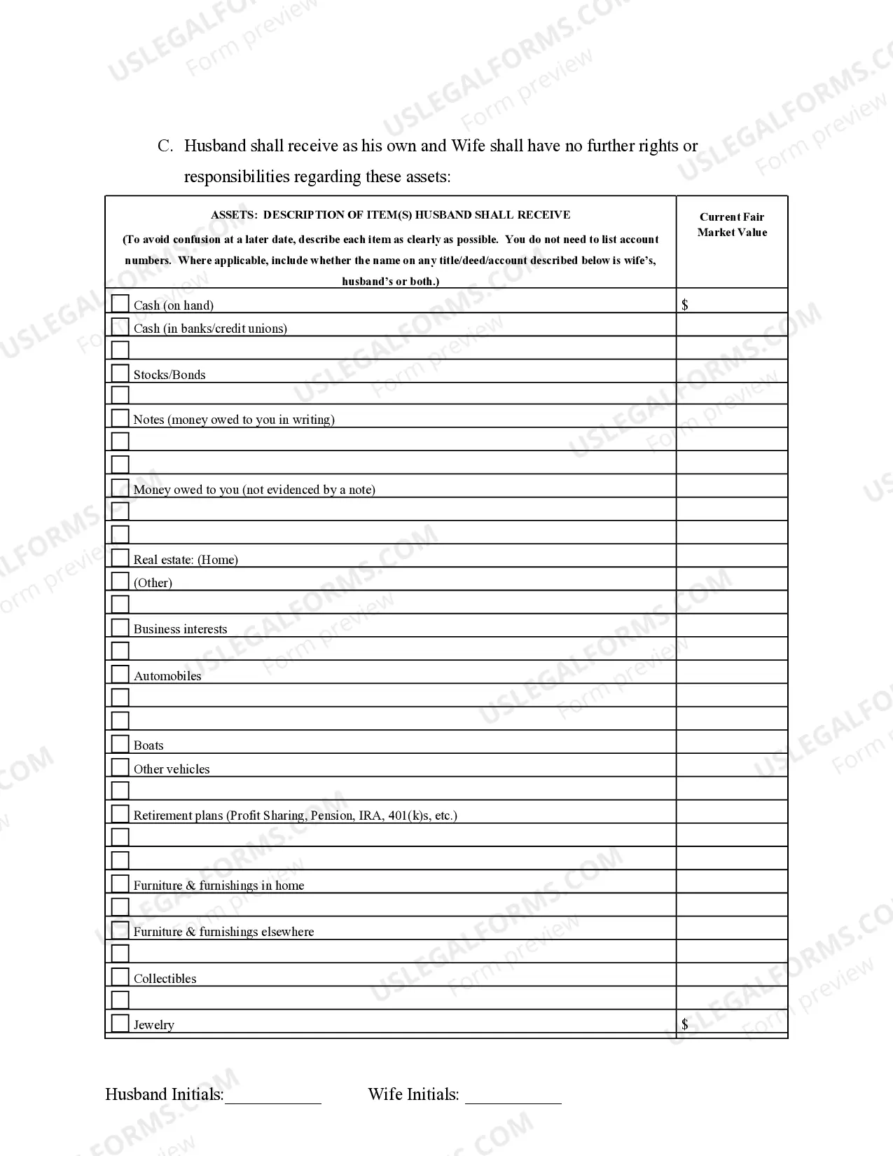 Preview Marital Legal Separation and Property Settlement Agreement where No Children and parties may have Joint Property and / or Debts and Divorce Action Filed