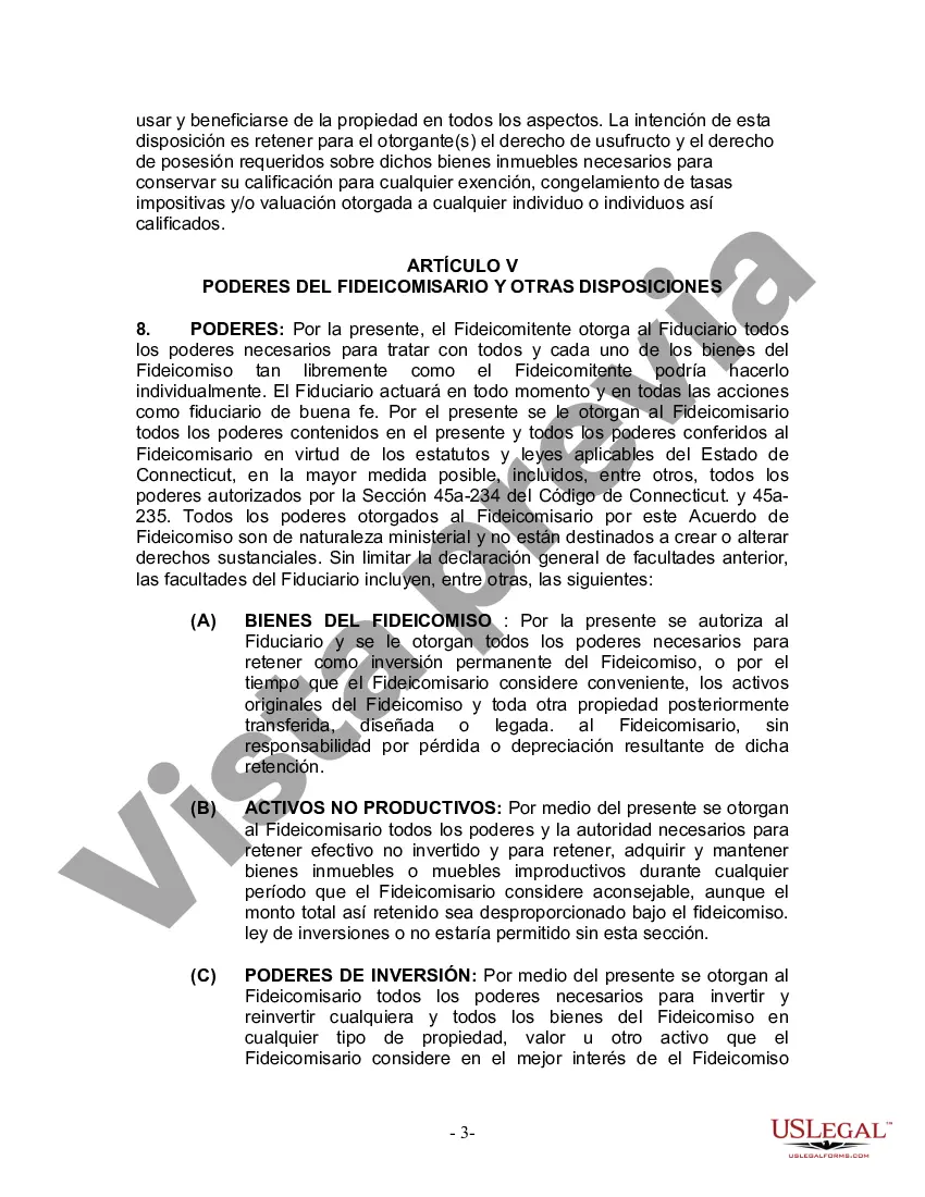 Preview Fideicomiso en vida para esposo y esposa sin hijos