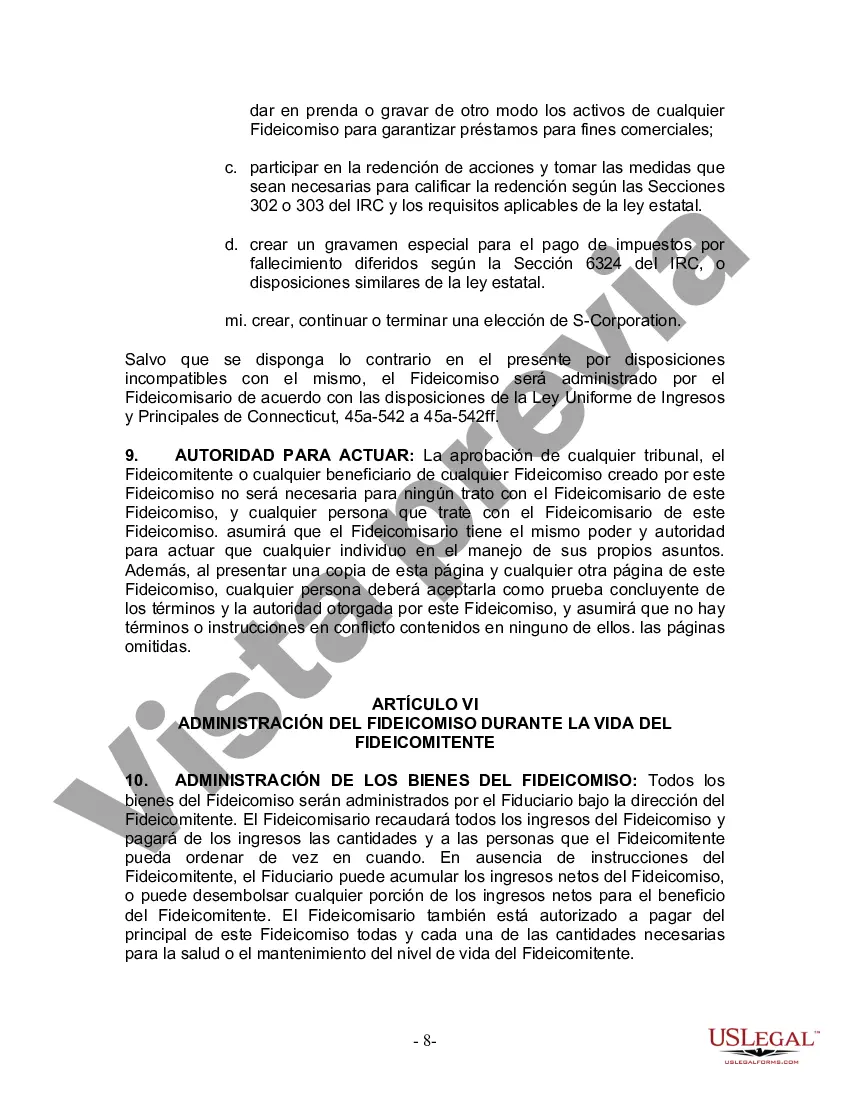 Preview Fideicomiso en vida para esposo y esposa con un hijo