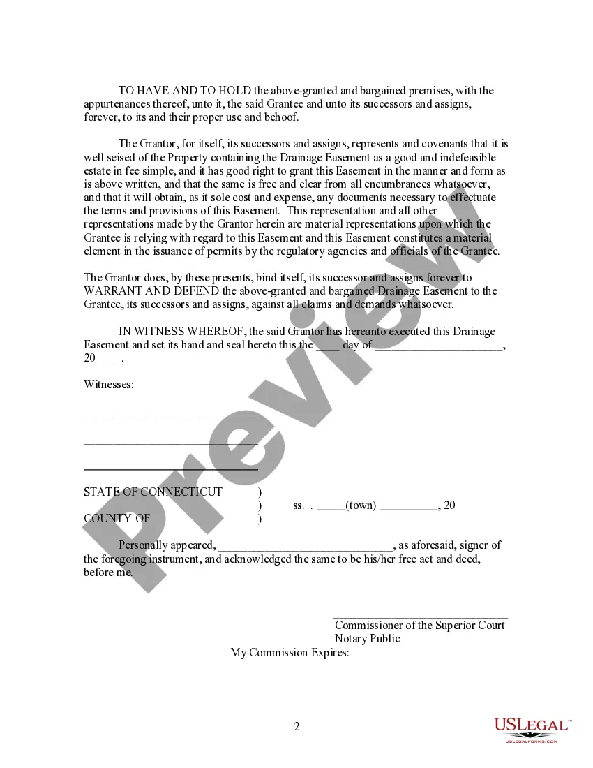 Get Drainage Easement For Landowner Grantor and Town Grantee Preview Drainage Easement For Landowner Grantor and Town Grantee