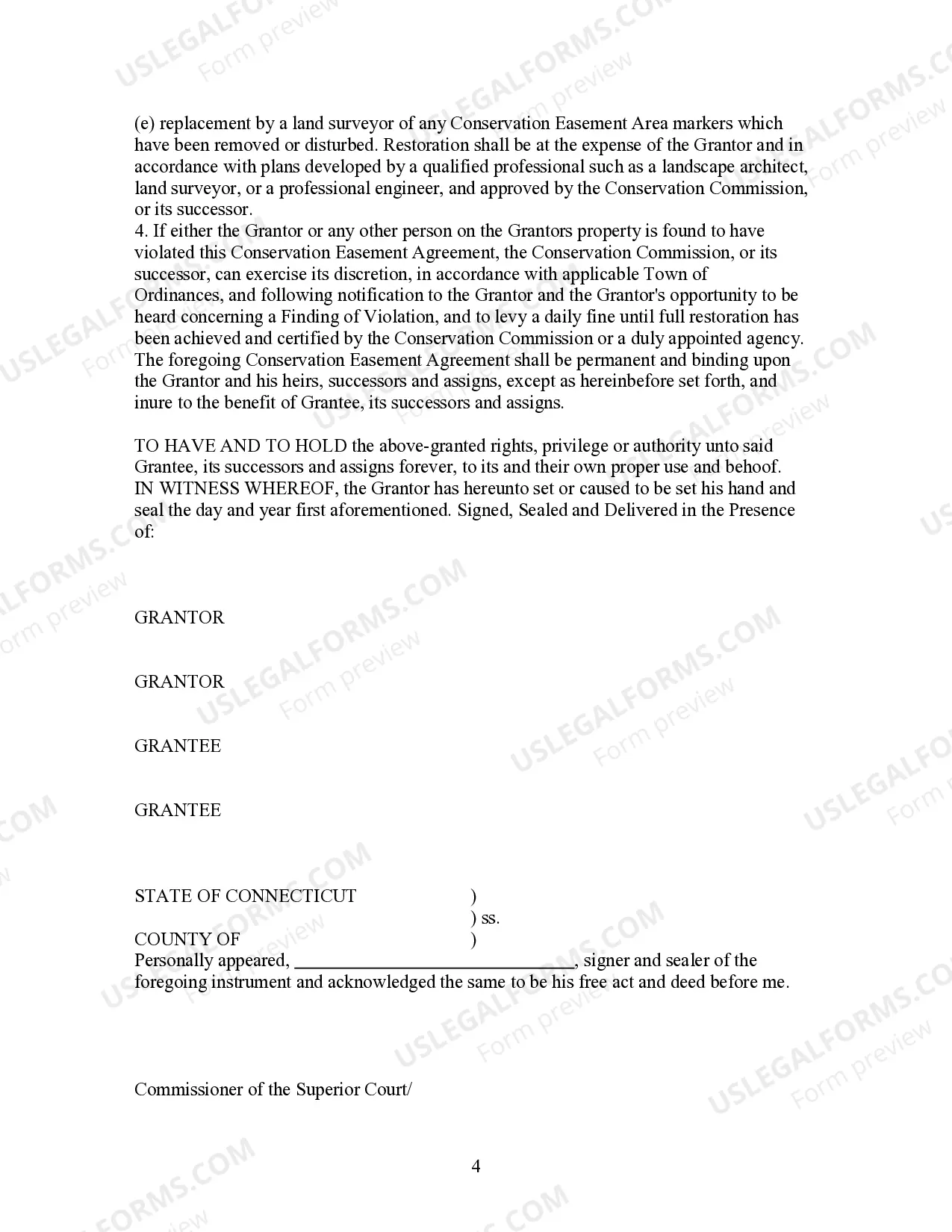 Preview Conservation Easement Agreement for Town