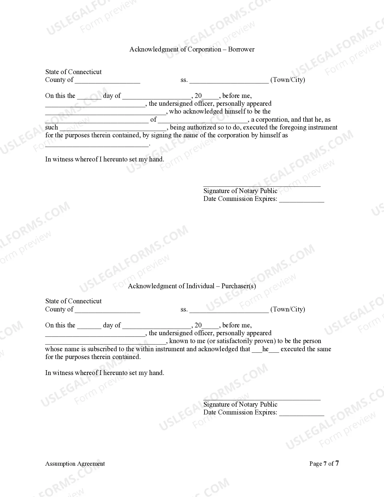 Preview Assumption Agreement of Mortgage and Release of Original Mortgagors