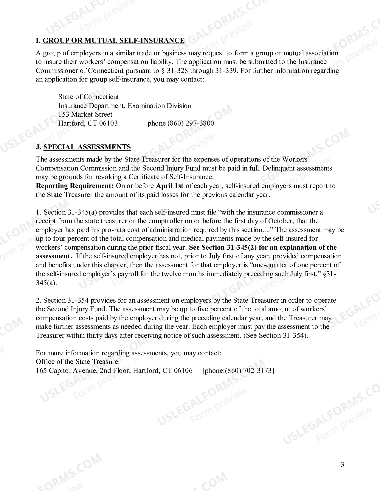 Preview Self Insurance Information and Forms Packet
