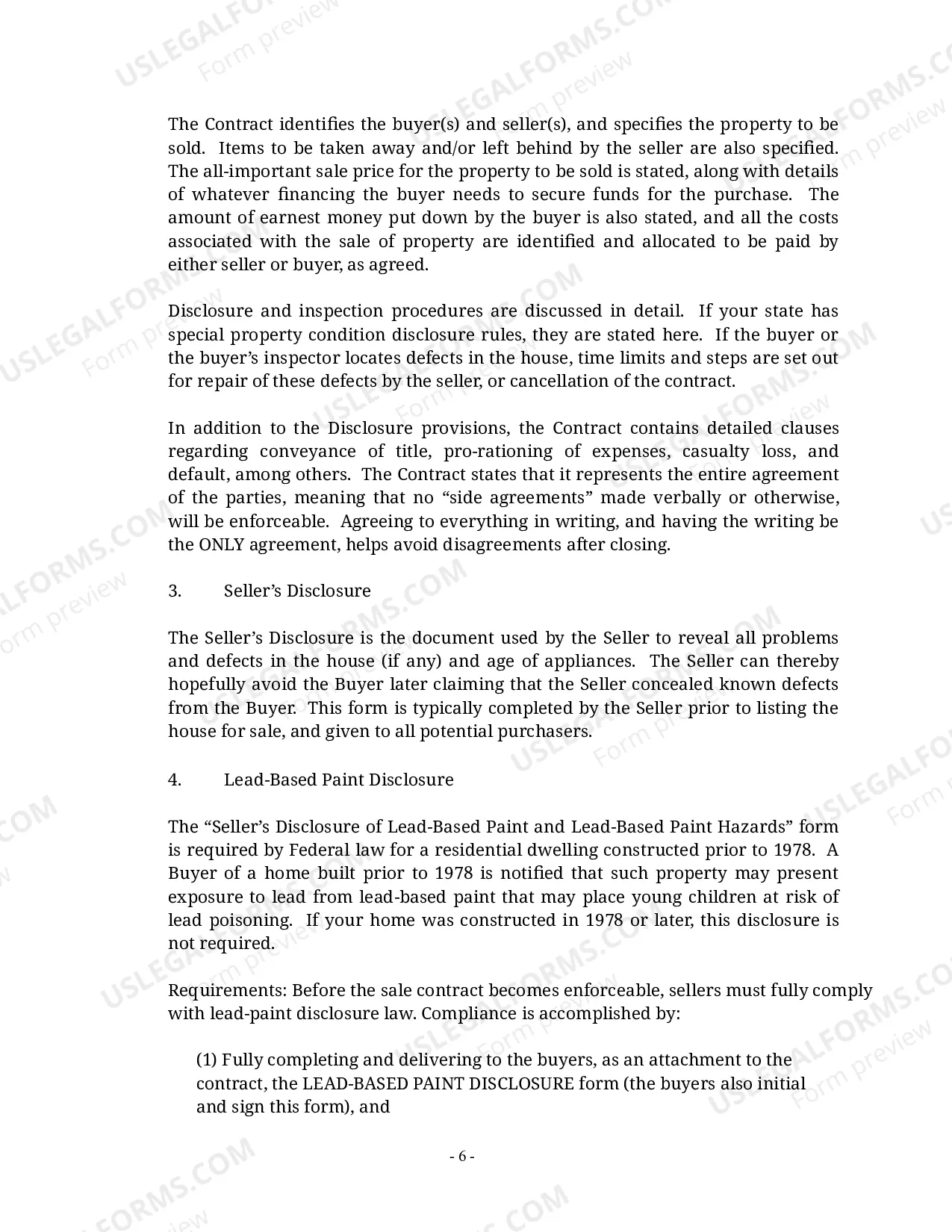Preview Connecticut Real Estate Home Sales Package with Offer to Purchase, Contract of Sale, Disclosure Statements and more for Residential House