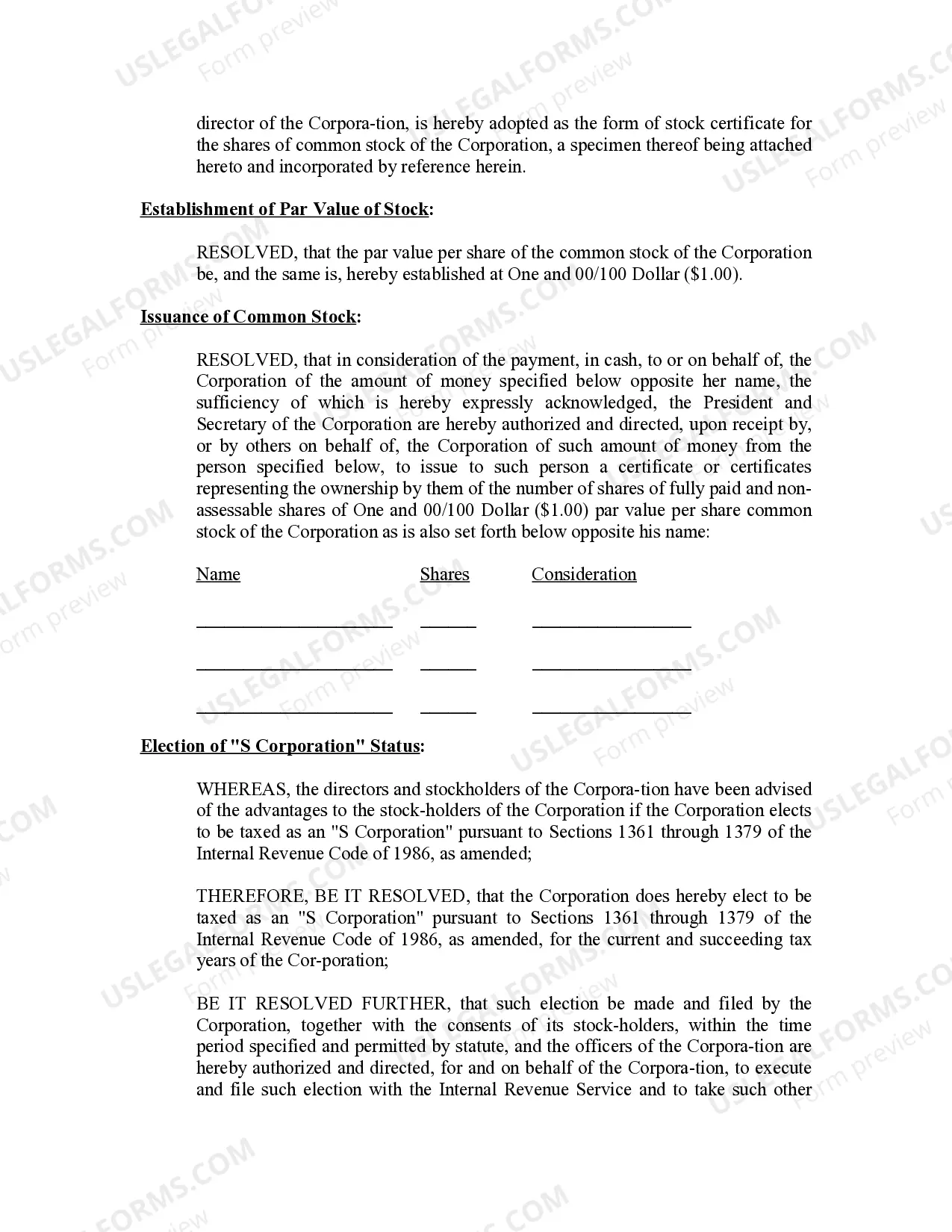 Preview Minutes for Organizational Meeting