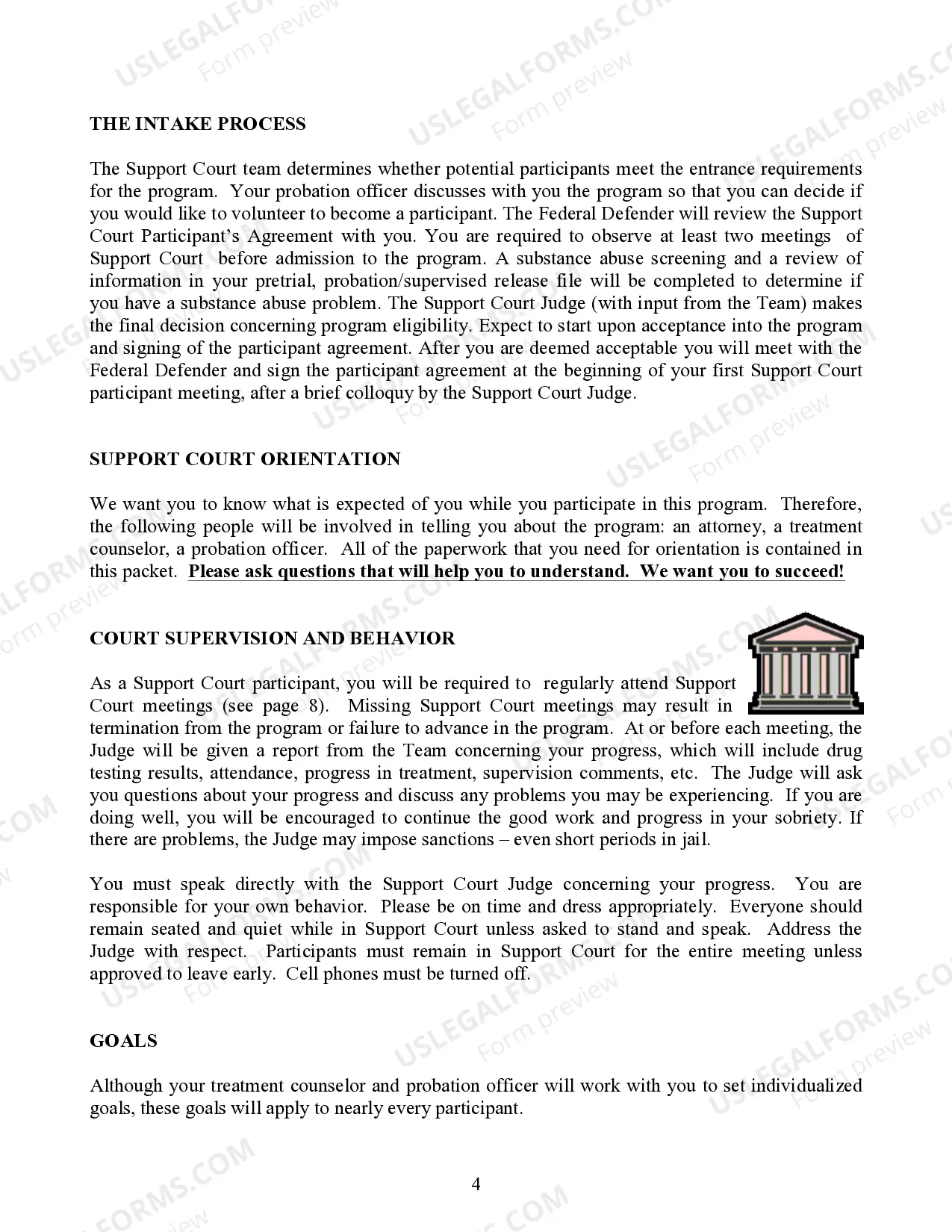 Preview Support Court Participant Orientation Packet