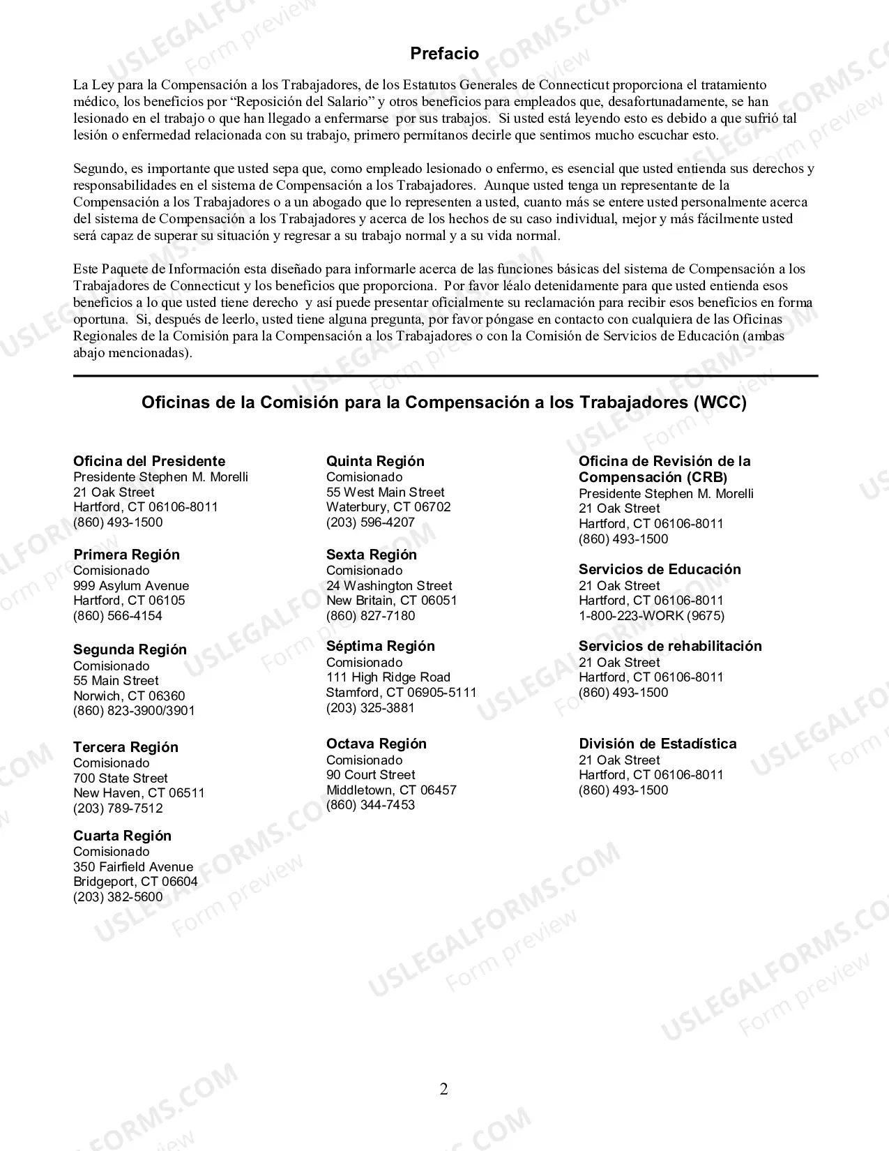 Preview Workers' Compensation Information Packet - Spanish Version