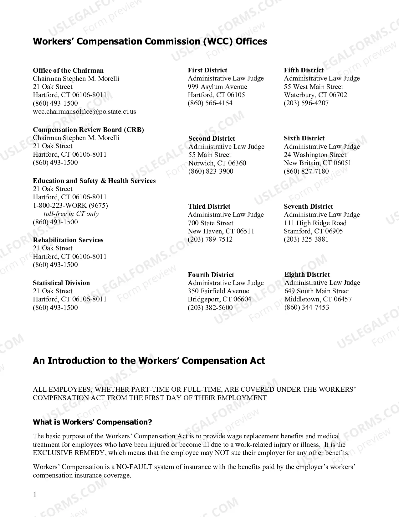Preview Workers' Compensation Information Packet