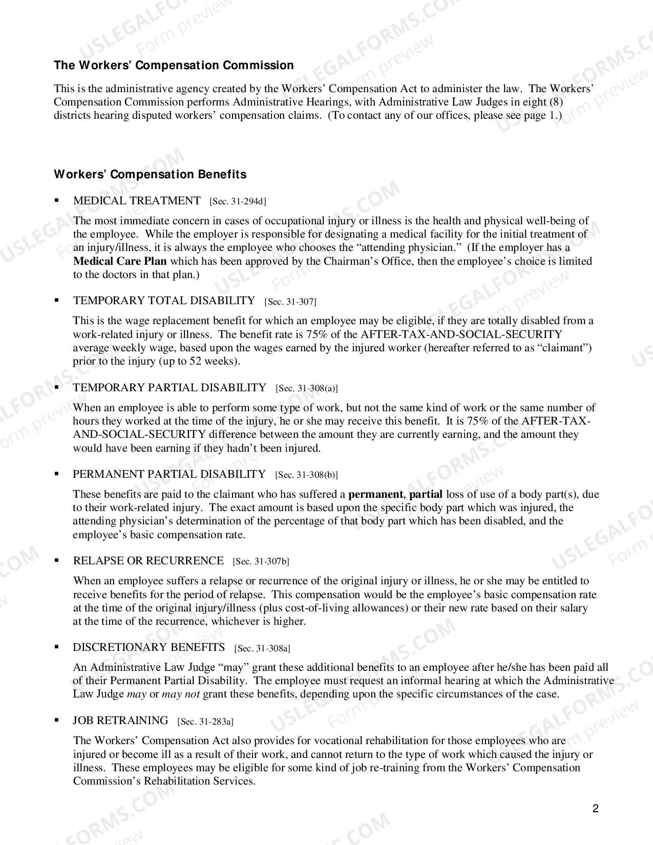 Preview Workers' Compensation Information Packet