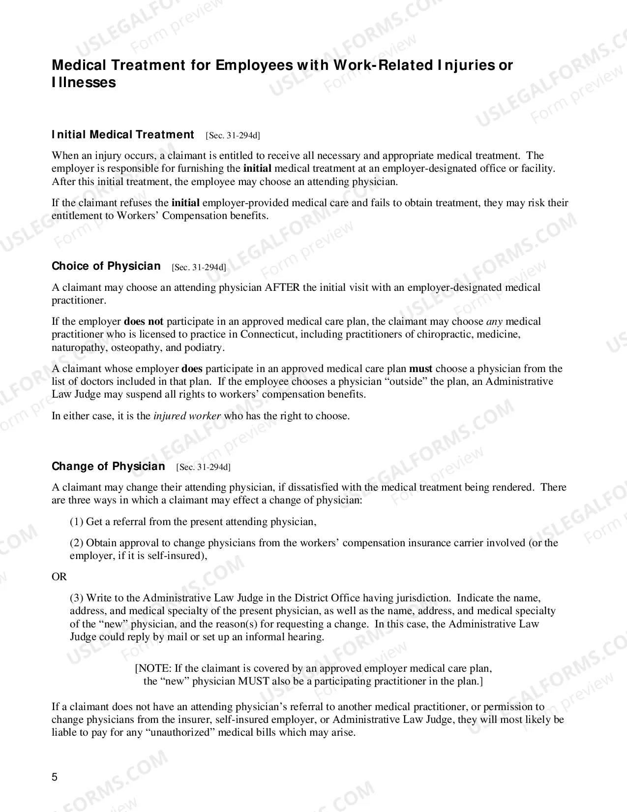 Preview Workers' Compensation Information Packet
