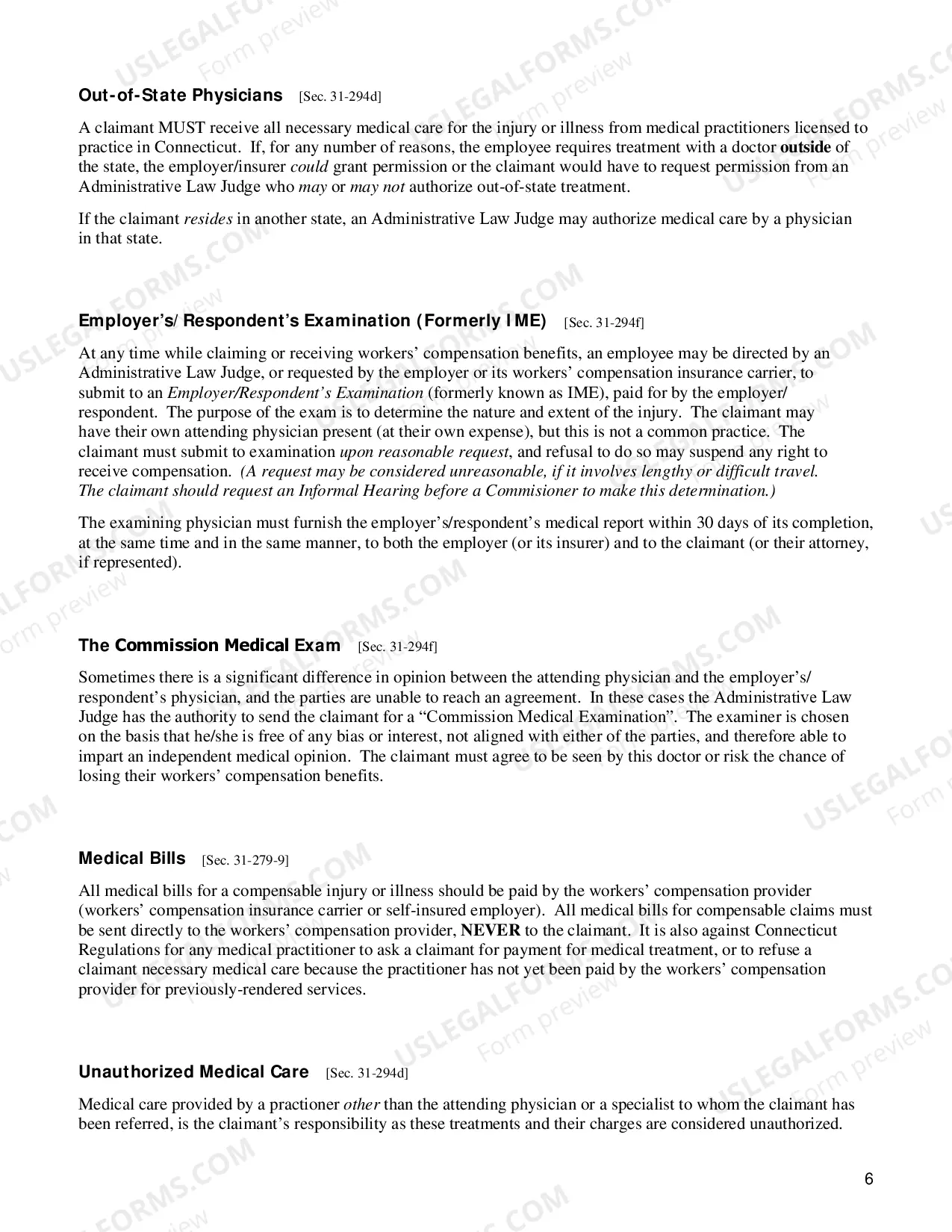 Preview Workers' Compensation Information Packet