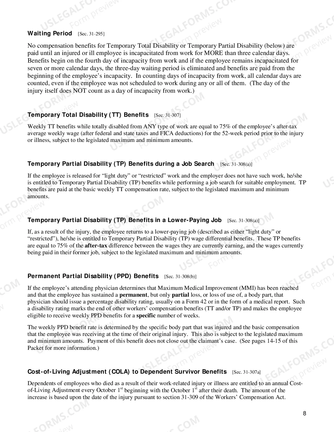 Preview Workers' Compensation Information Packet