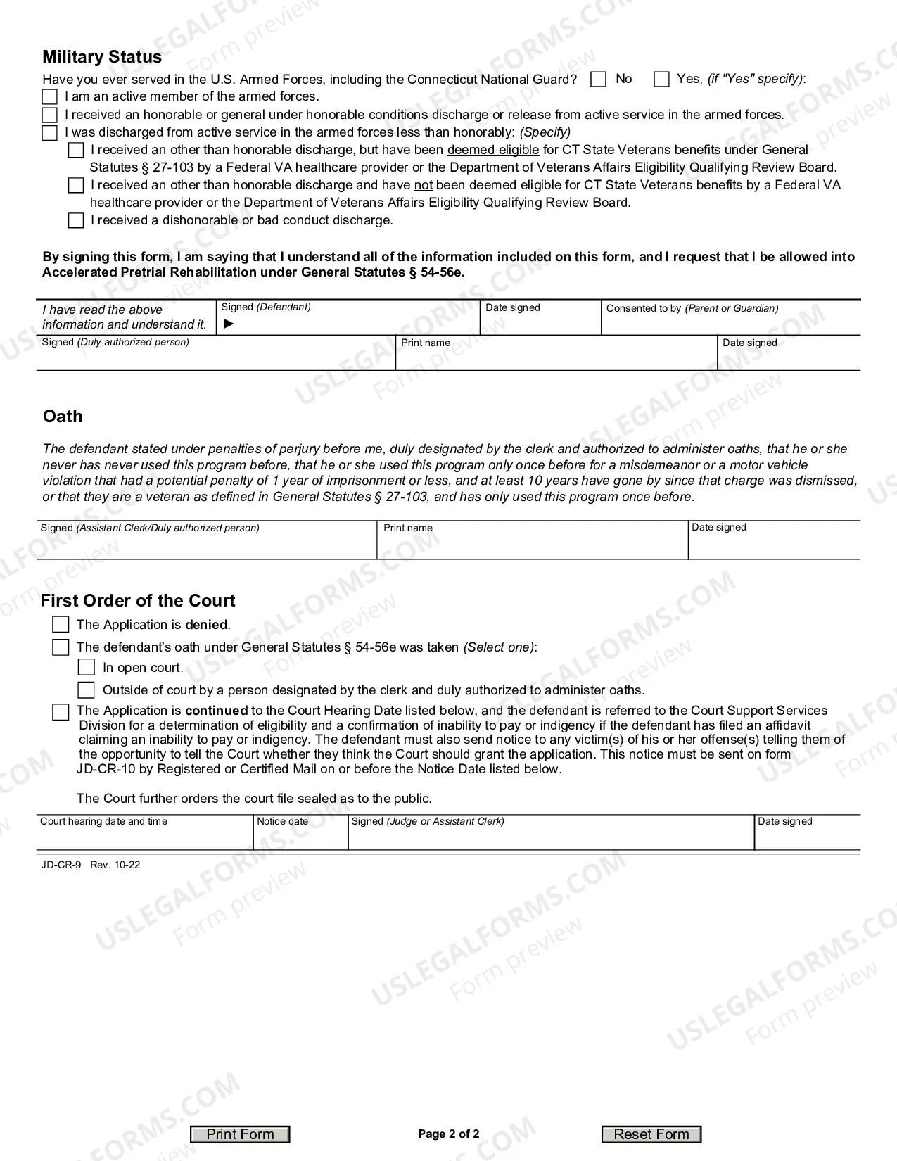 Preview Application For Accelerated Pretrial Rehabilitation