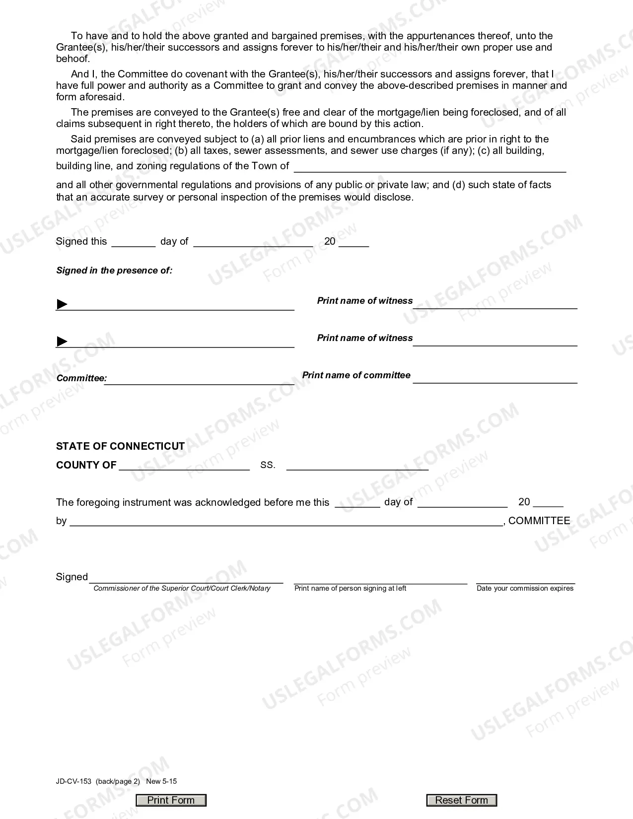 Preview Foreclosure by Market Sale Committee Deed