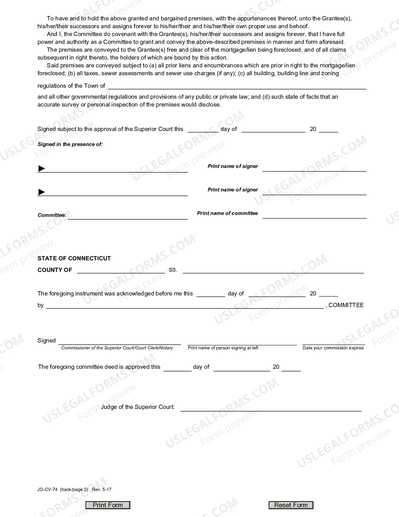 Preview Foreclosure By Sale, Committee Deed