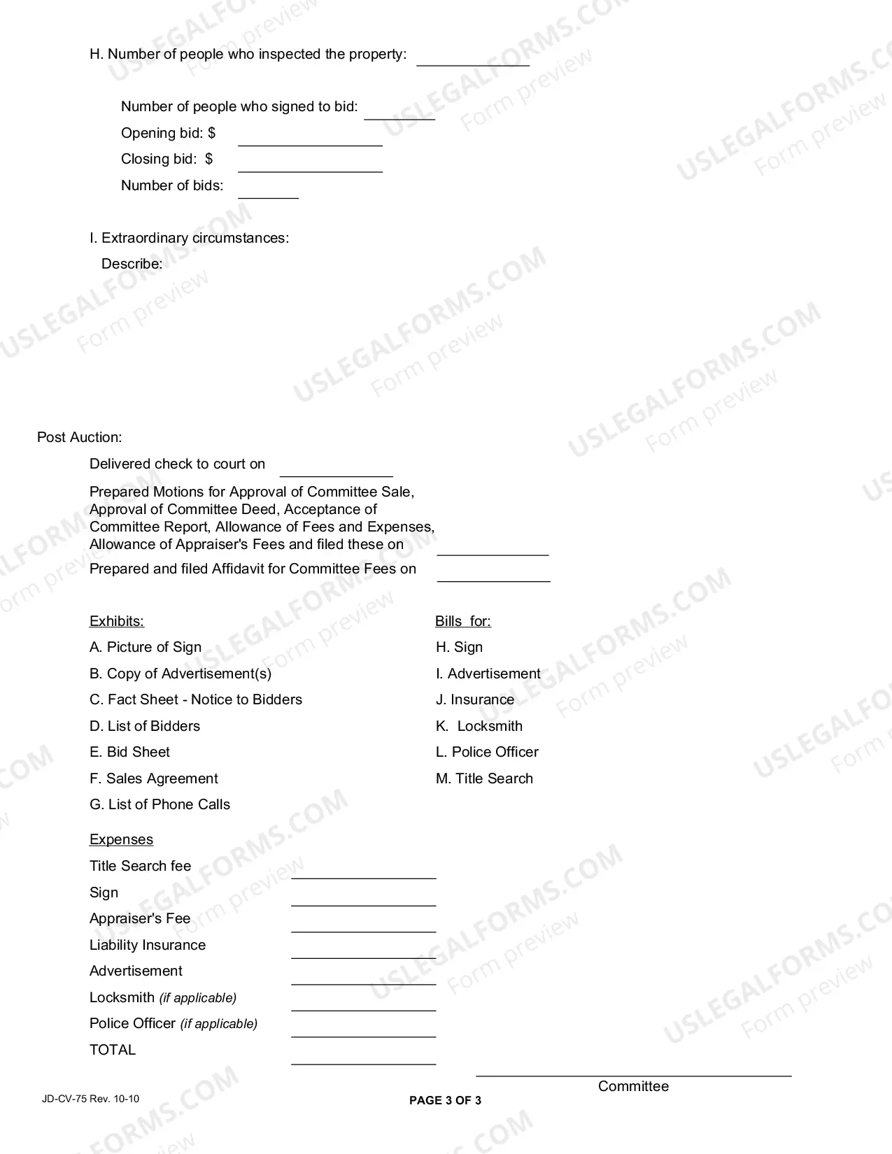Preview Foreclosure By Sale, Committee Report