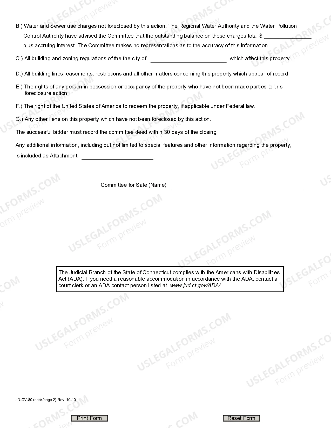 Preview Foreclosure By Sale, Fact Sheet - Notice To Bidders
