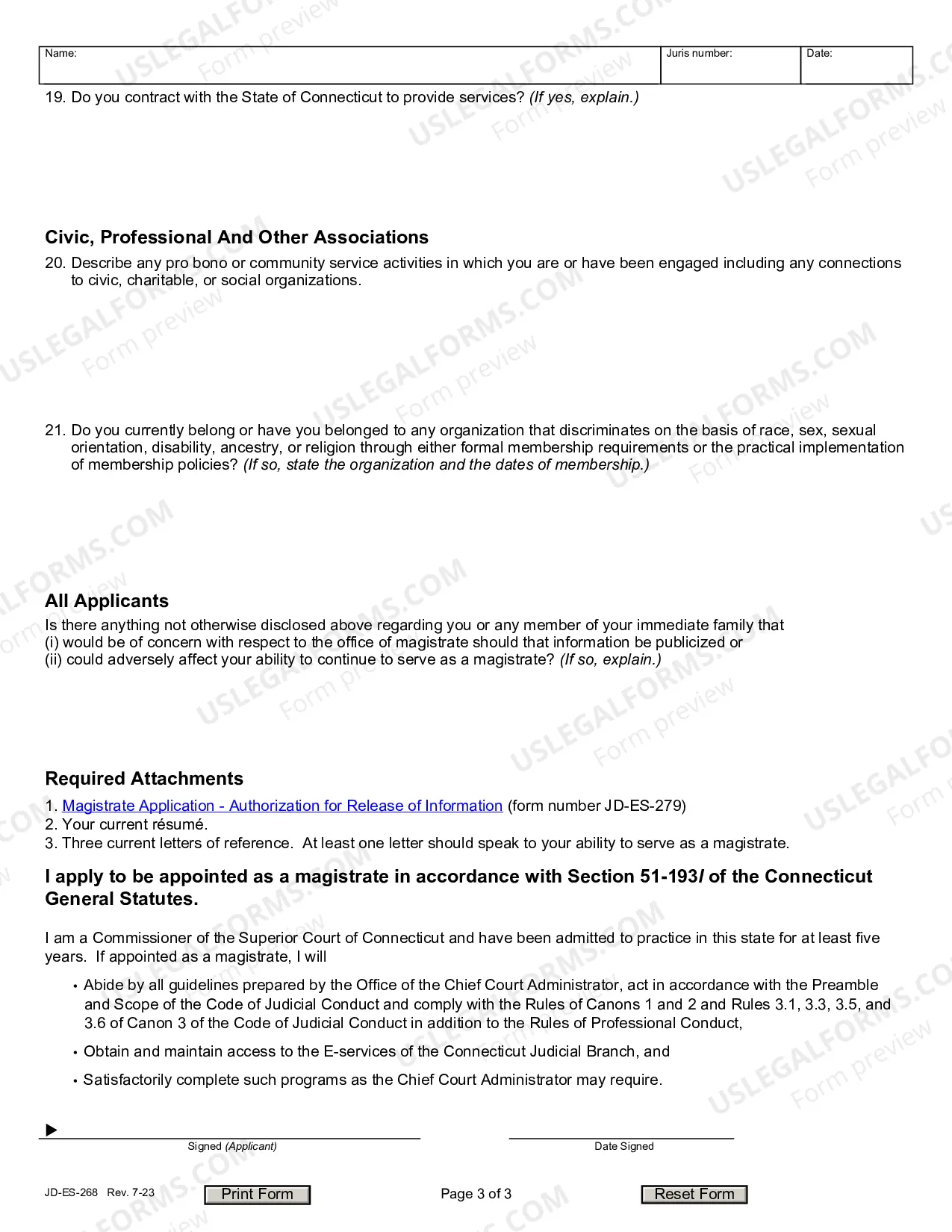 Preview Application For Appointment as a Magistrate