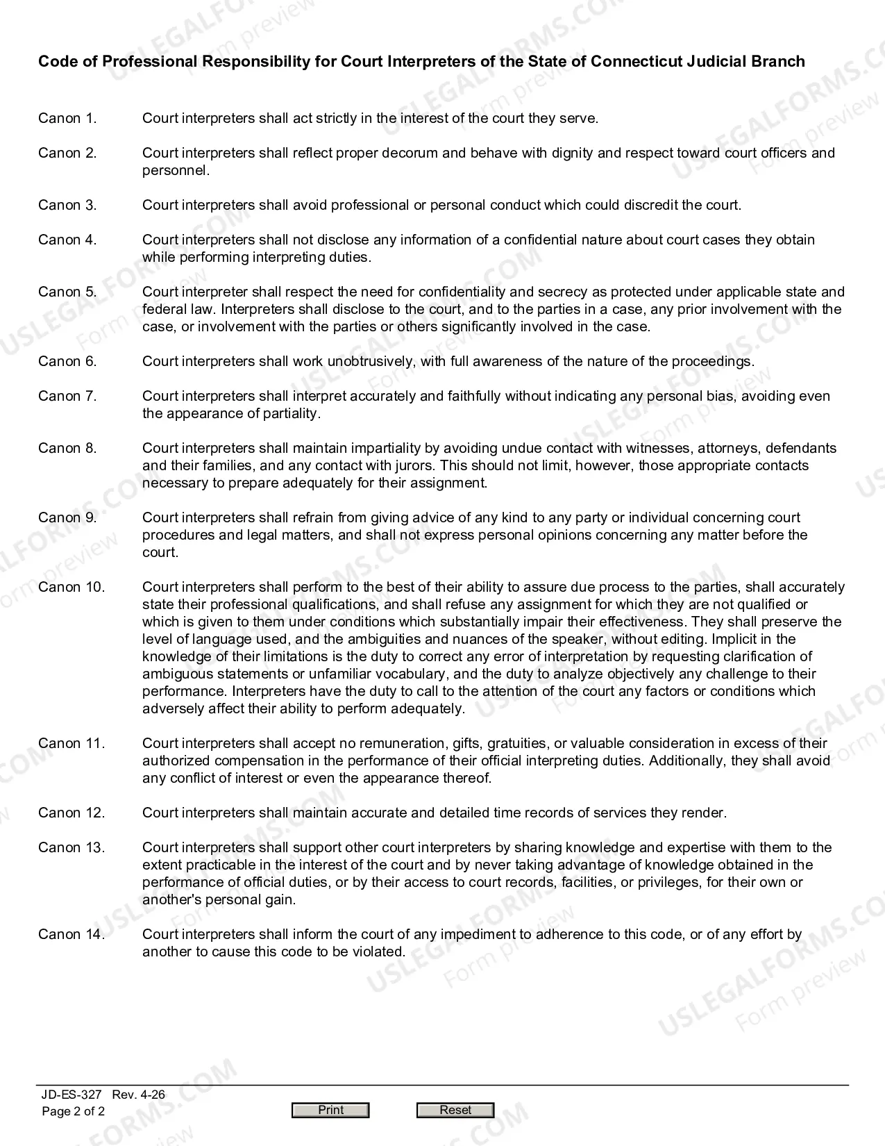 Preview Guidelines for Working with Court Interpreters
