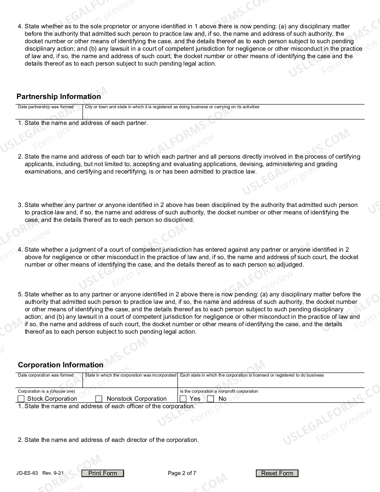 Preview Application For Authority To Certify Lawyers As Specialists
