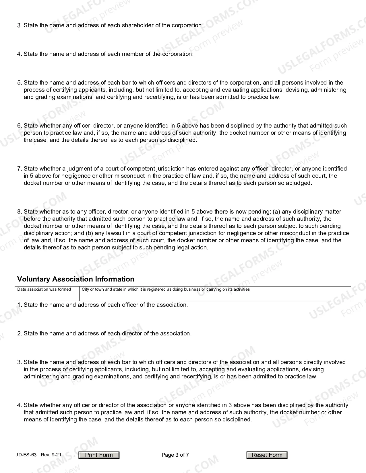 Preview Application For Authority To Certify Lawyers As Specialists