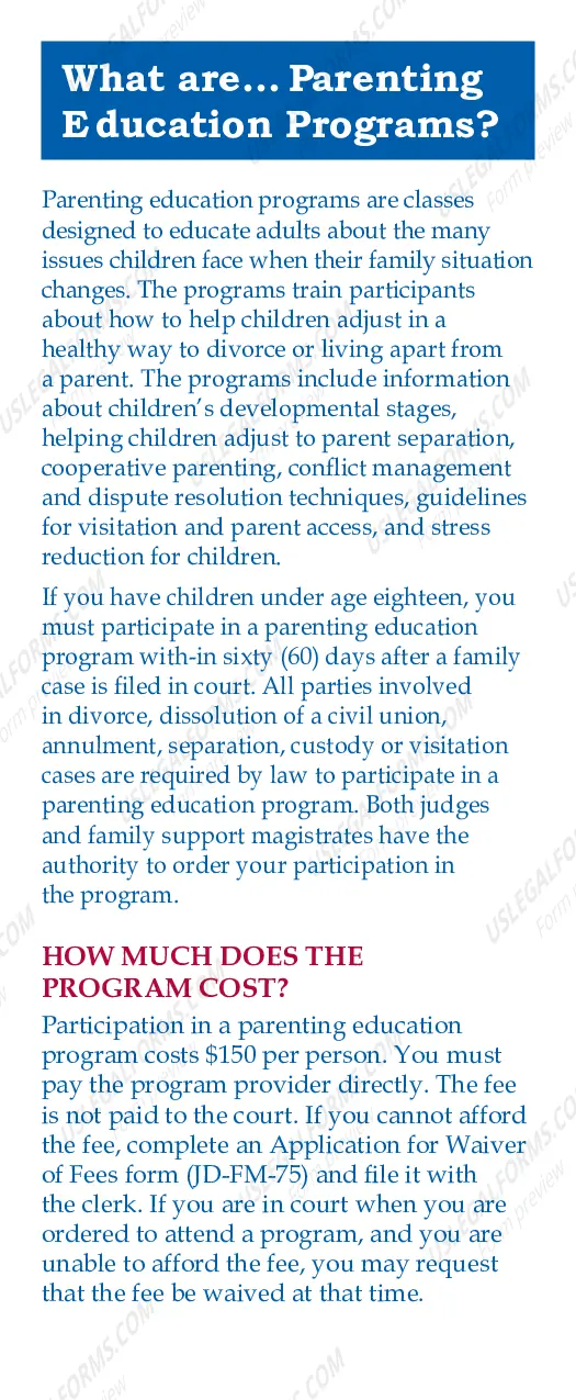Preview Information About Parenting Education Programs