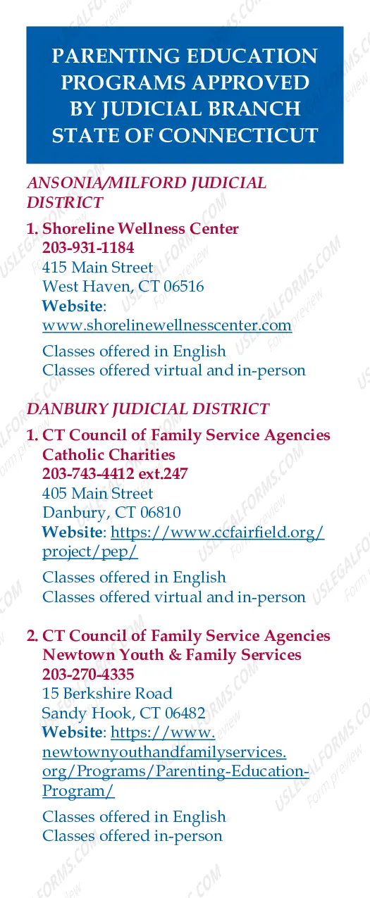 Preview Information About Parenting Education Programs