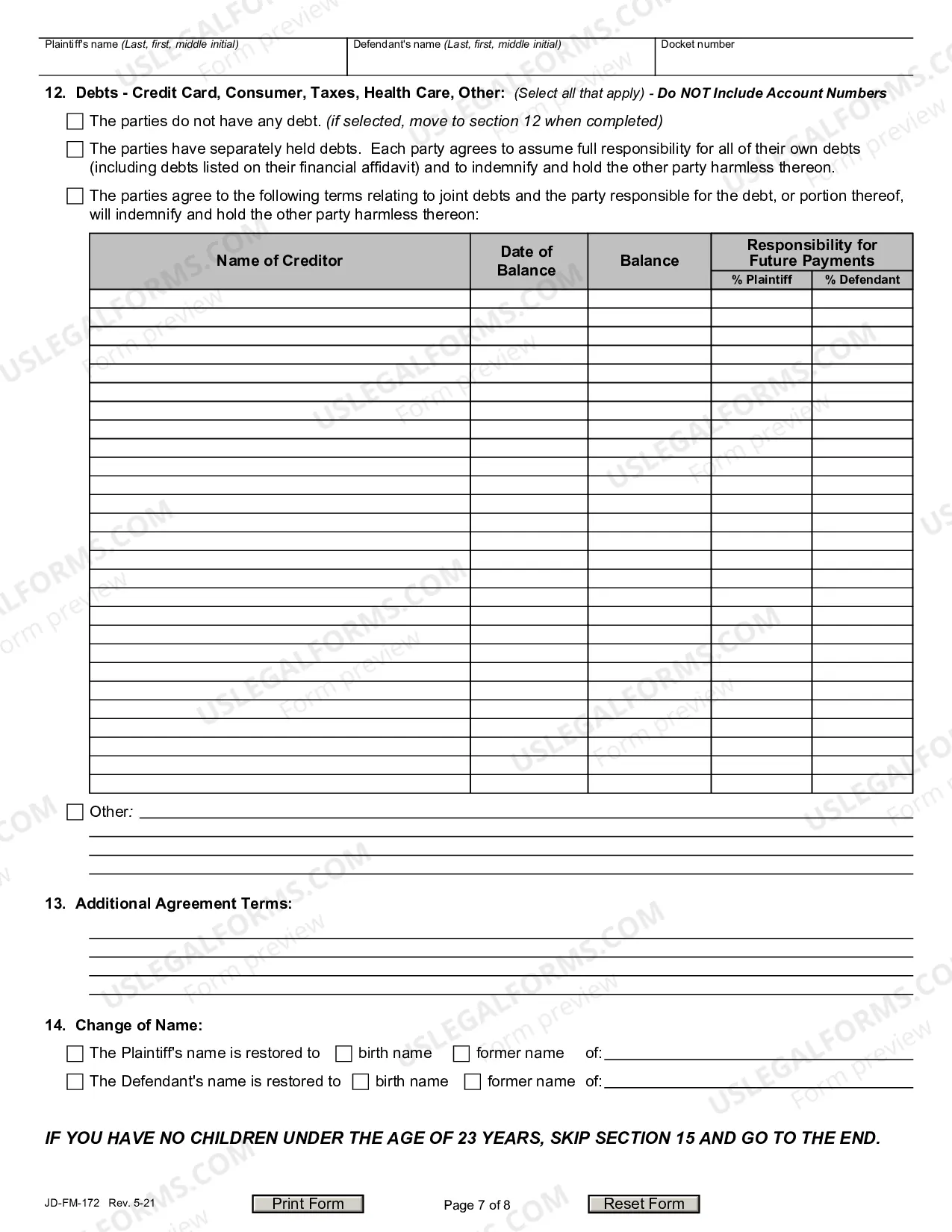 Preview Dissolution Agreement