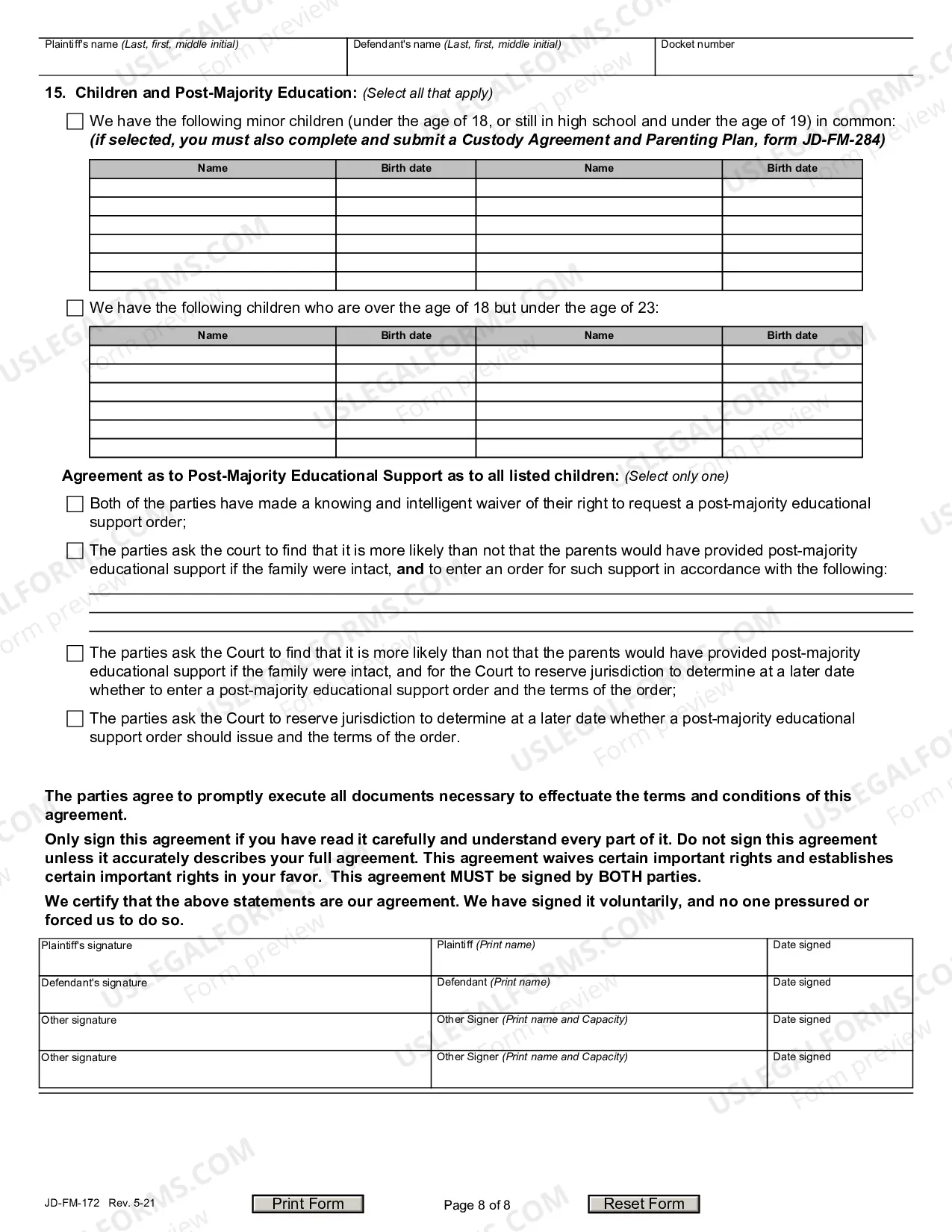 Preview Dissolution Agreement