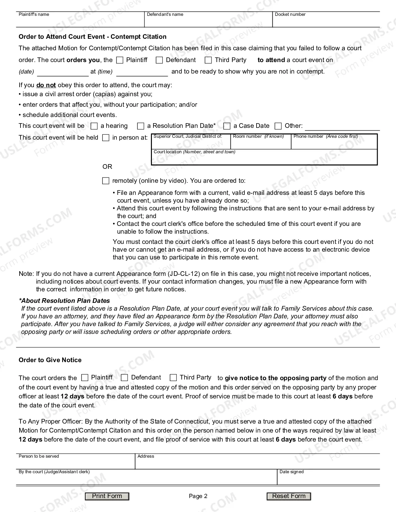 Preview Motion for Contempt/Contempt Citation