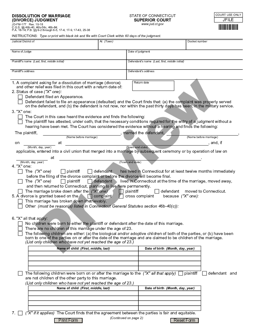 Connecticut File For Divorce Us Legal Forms 5194