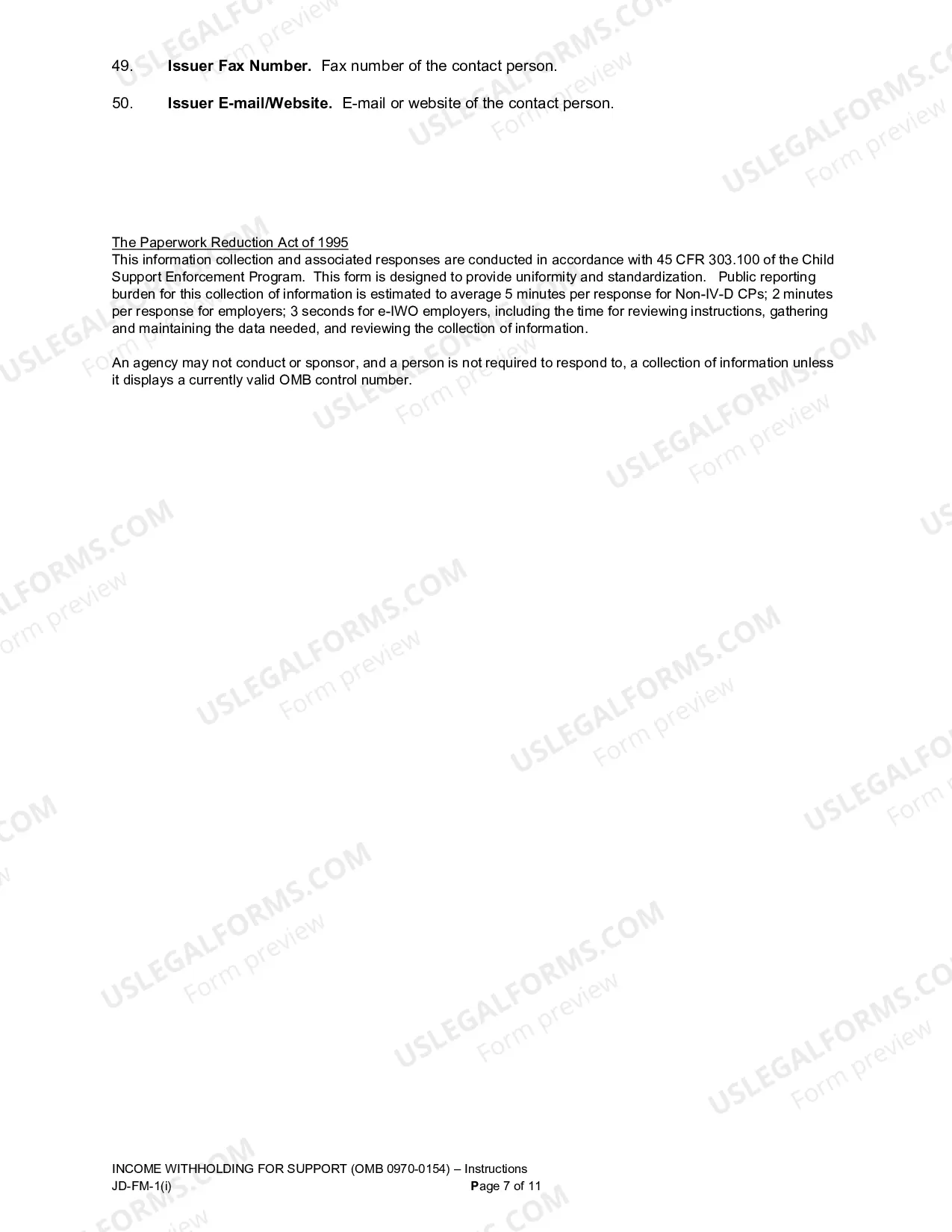 Preview Instructions to Complete the Income Withholding for Support