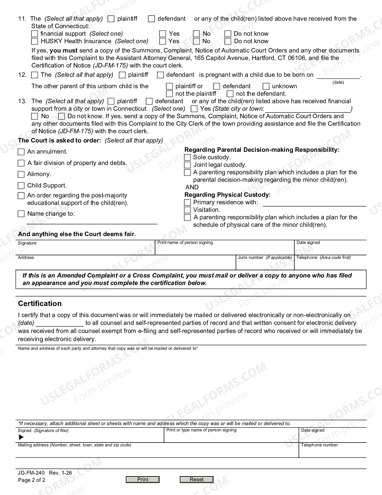 Preview Annulment Complaint