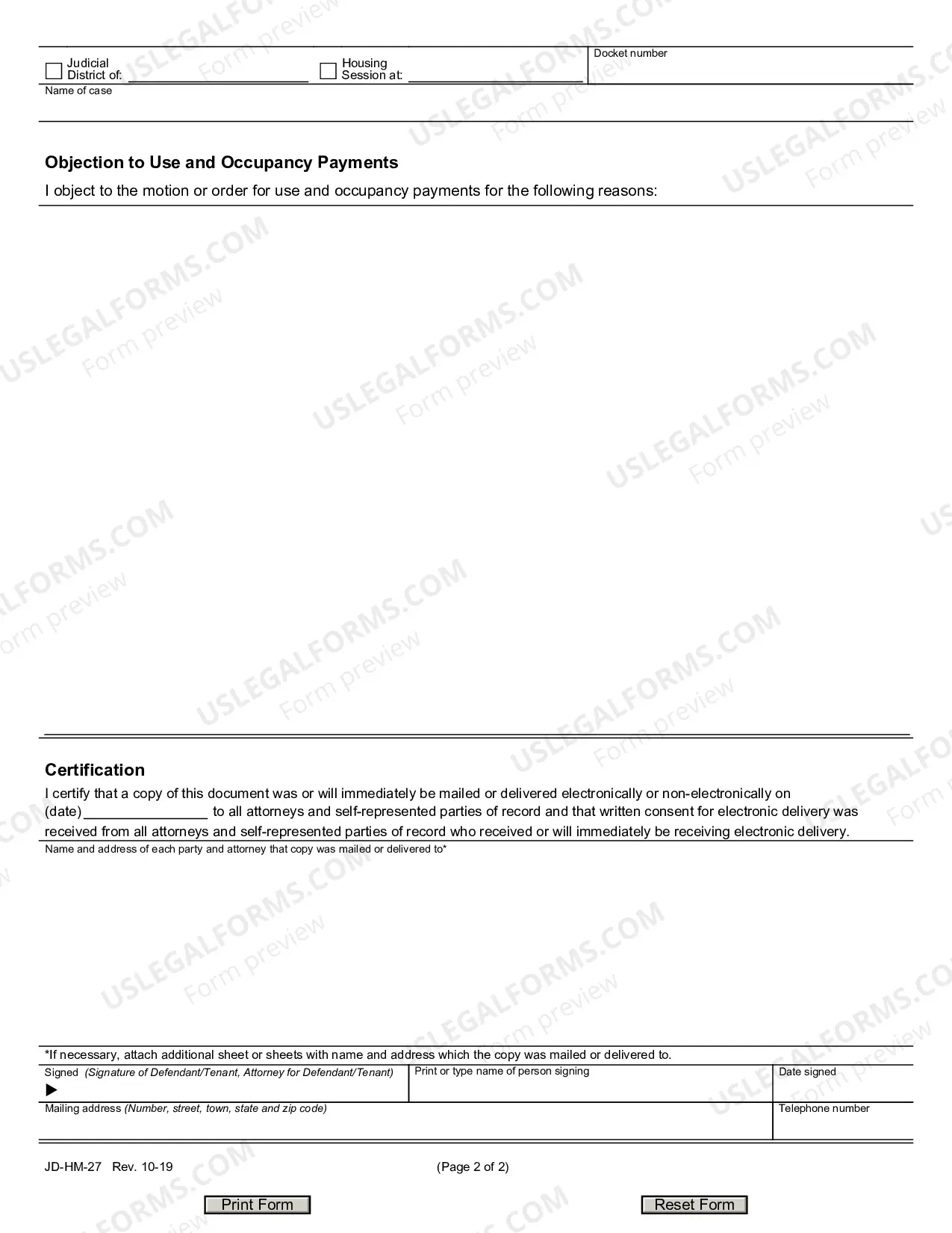 Preview Motion For Use and Occupancy Payments