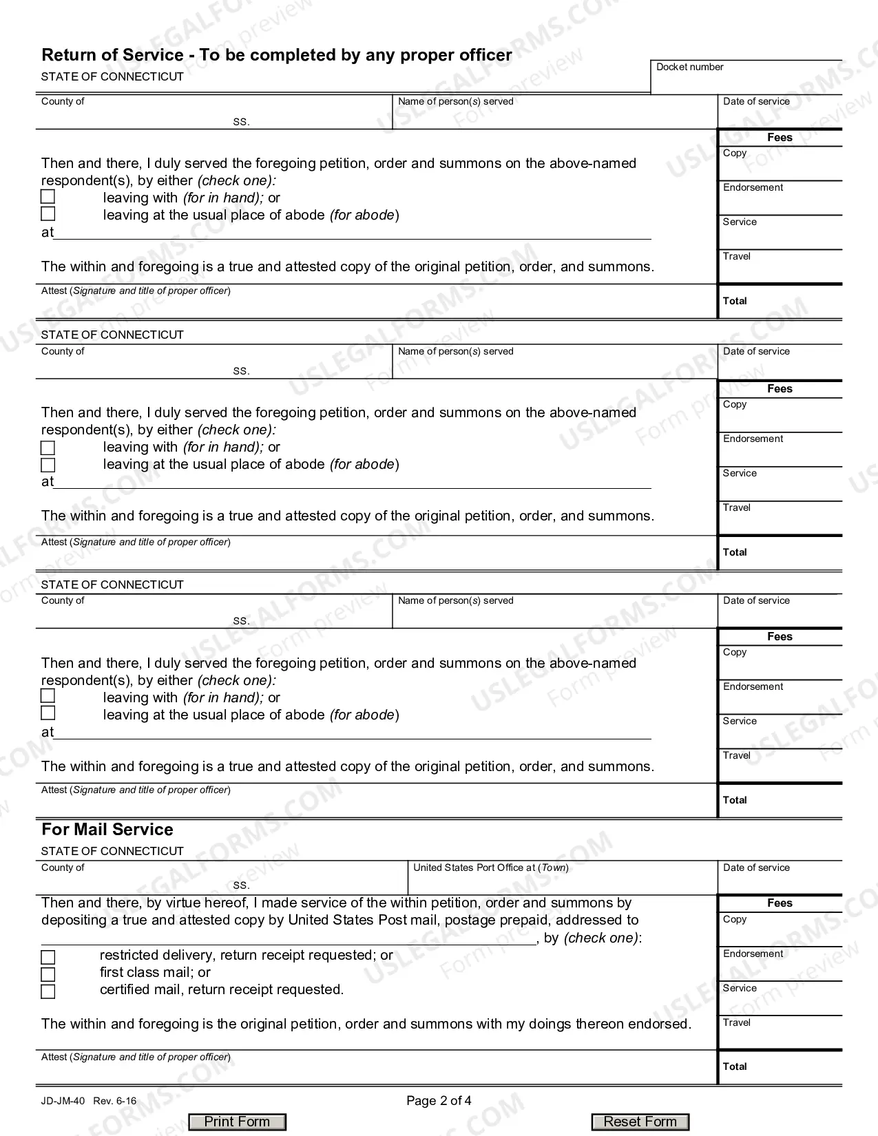 Preview Notice/Summons and Order For Hearing - Termination of Parental Rights