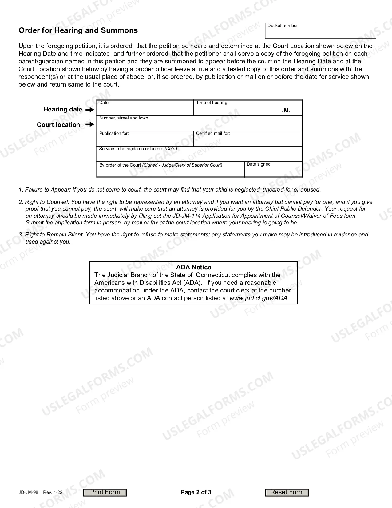 Preview Petition: Neglected, Uncared-For, Abused Child/Youth
