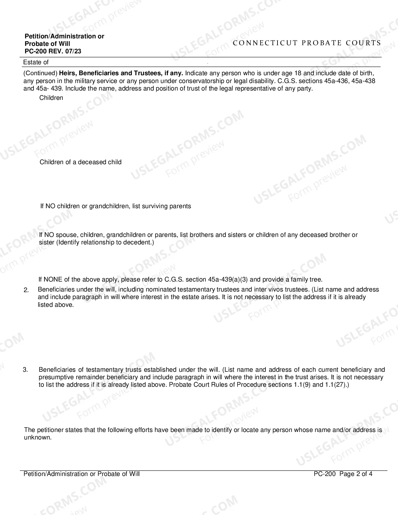 Preview Petition/Administration or Probate of Will