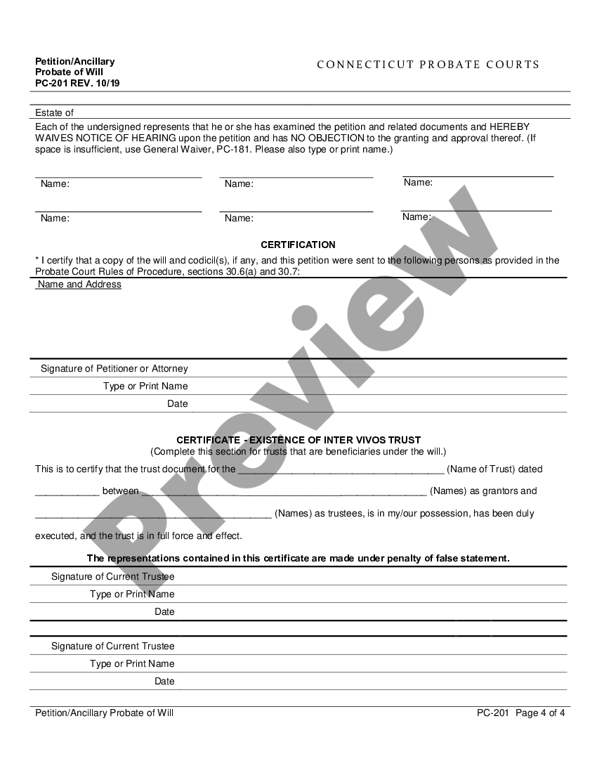 Probate Application Form With Will Us Legal Forms 9847