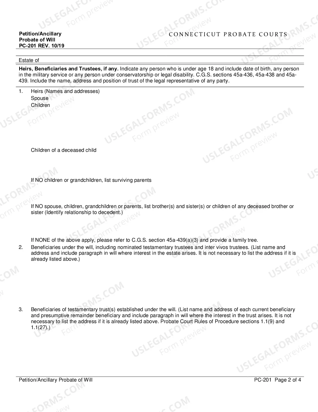 Preview Petition/Ancillary Probate of Will