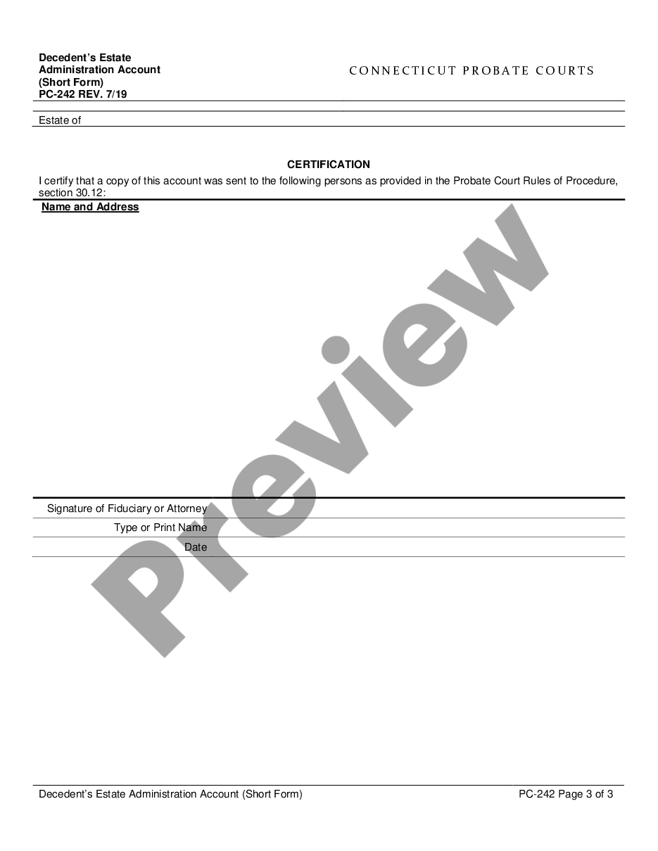 page 2 Decedents Estate Administration Account - Short Form preview