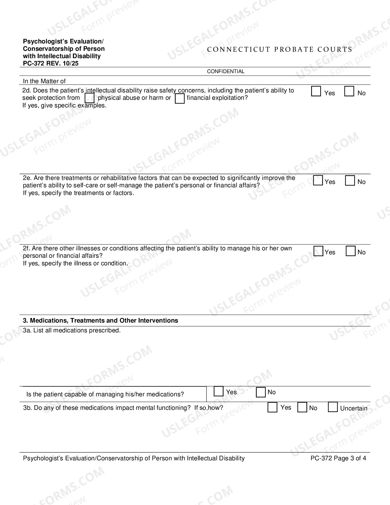Preview Psychologist's Evaluation/Conservatorship of Person with Intellectual Disability