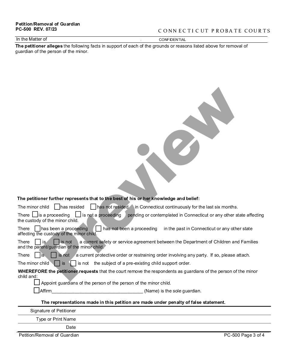 page 2 Application for Removal of Guardian preview