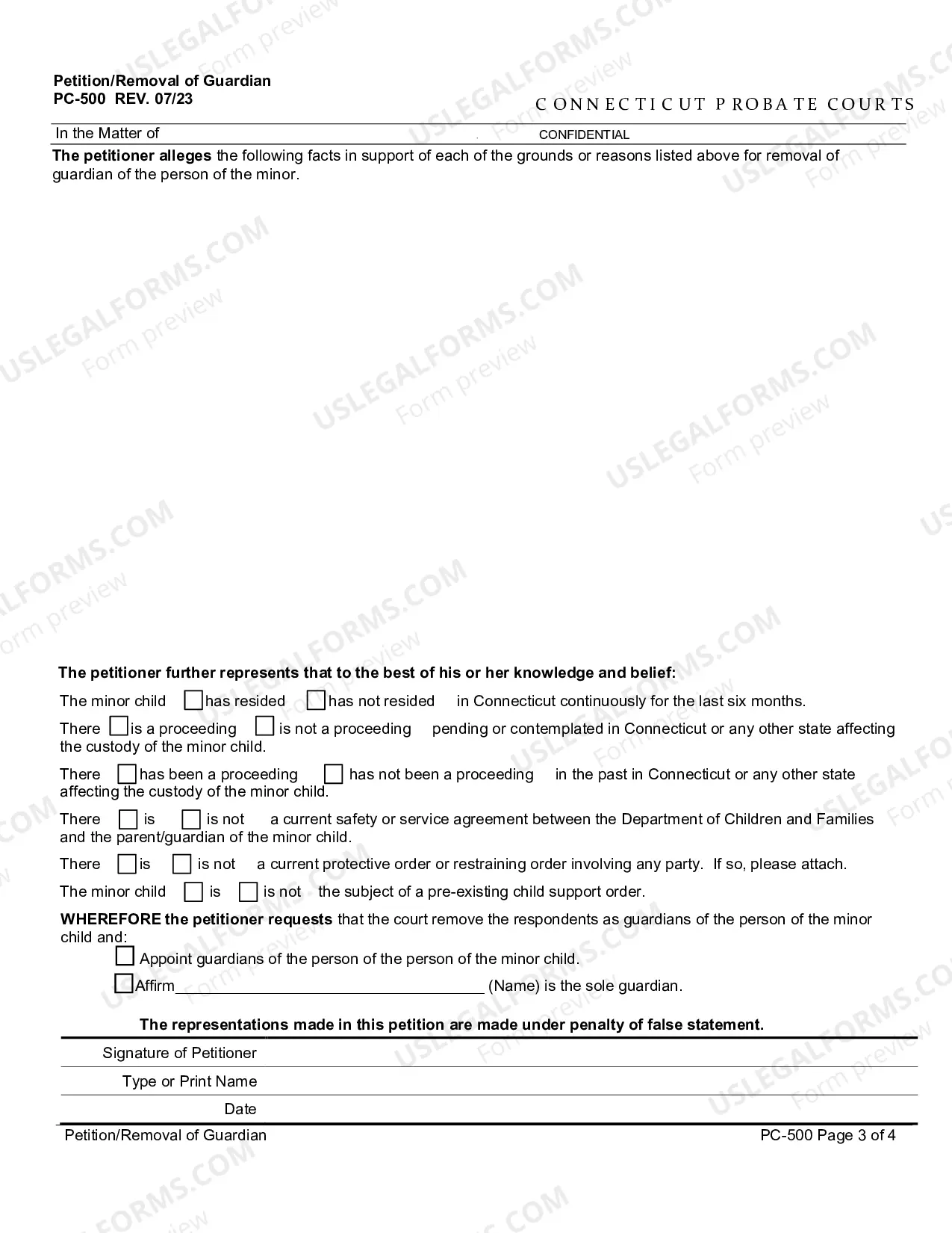 Preview Petition/Removal of Guardian