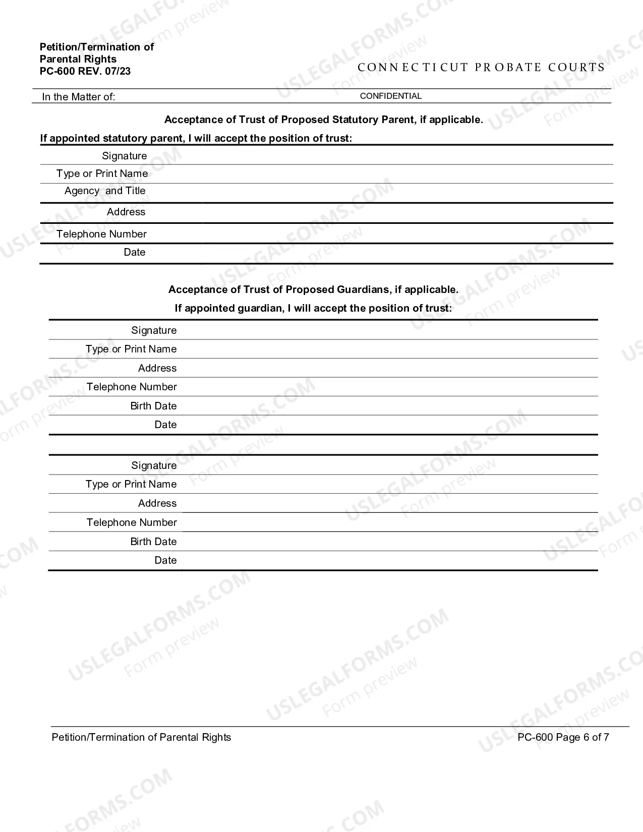 Preview Petition/Termination of Parental Rights