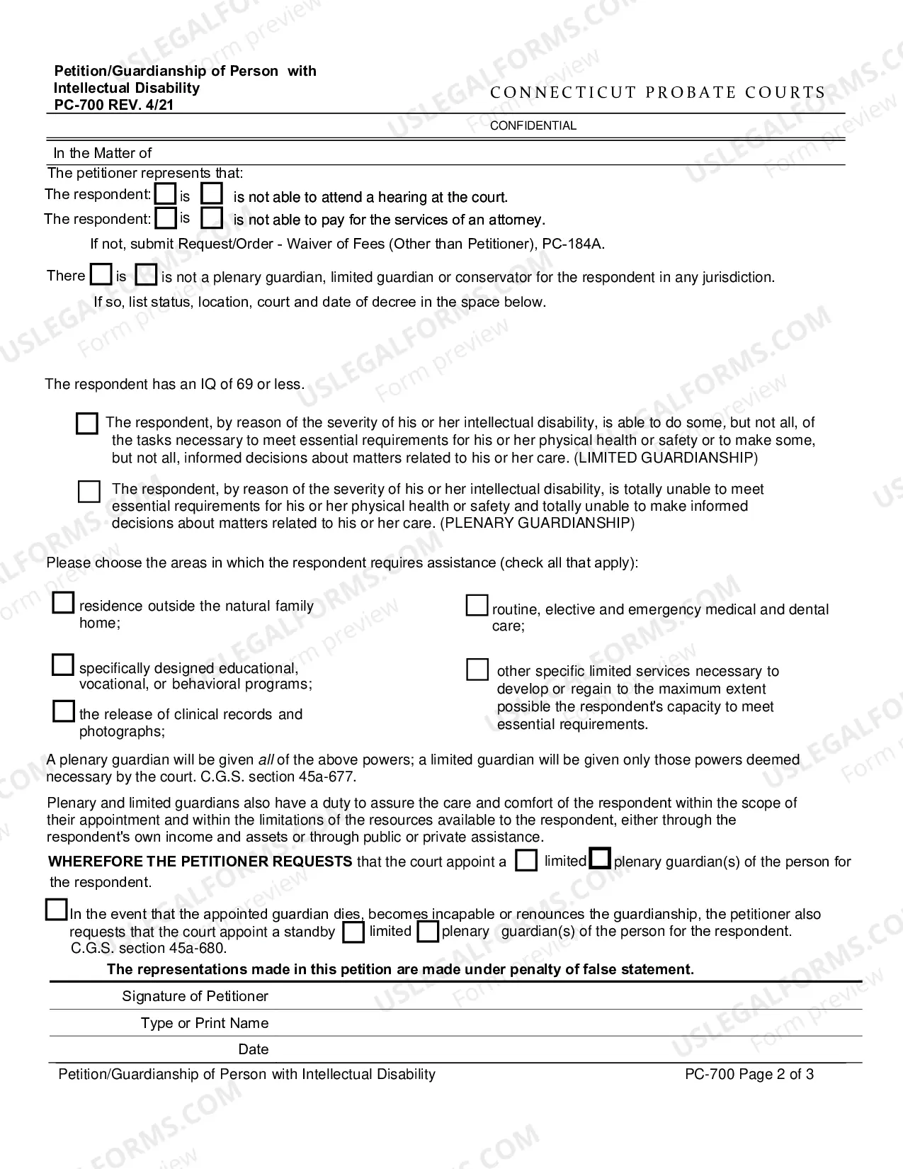 Preview Petition/Guardianship of Person with Intellectual Disability