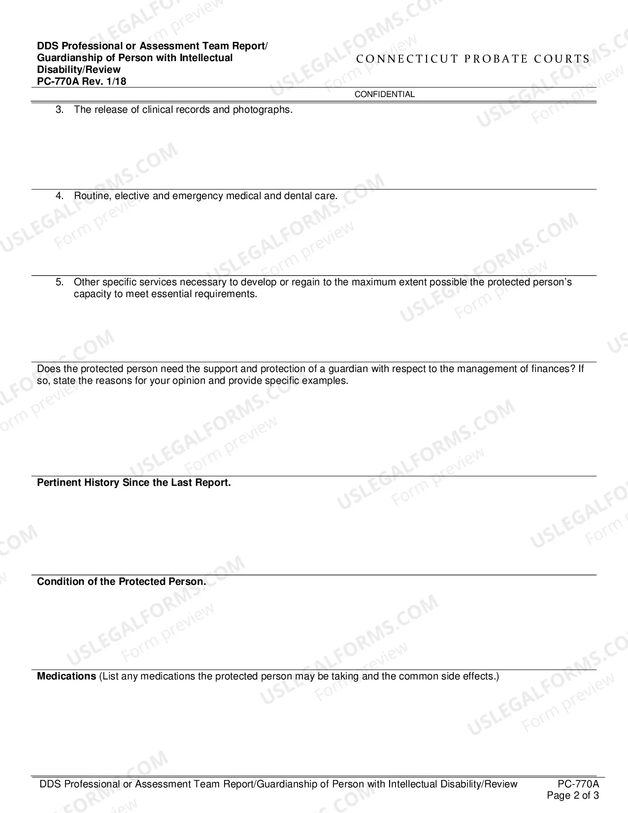 Preview DDS Professional or Assessment Team Report/Guardianship of Person with Intellectual Disability/Review