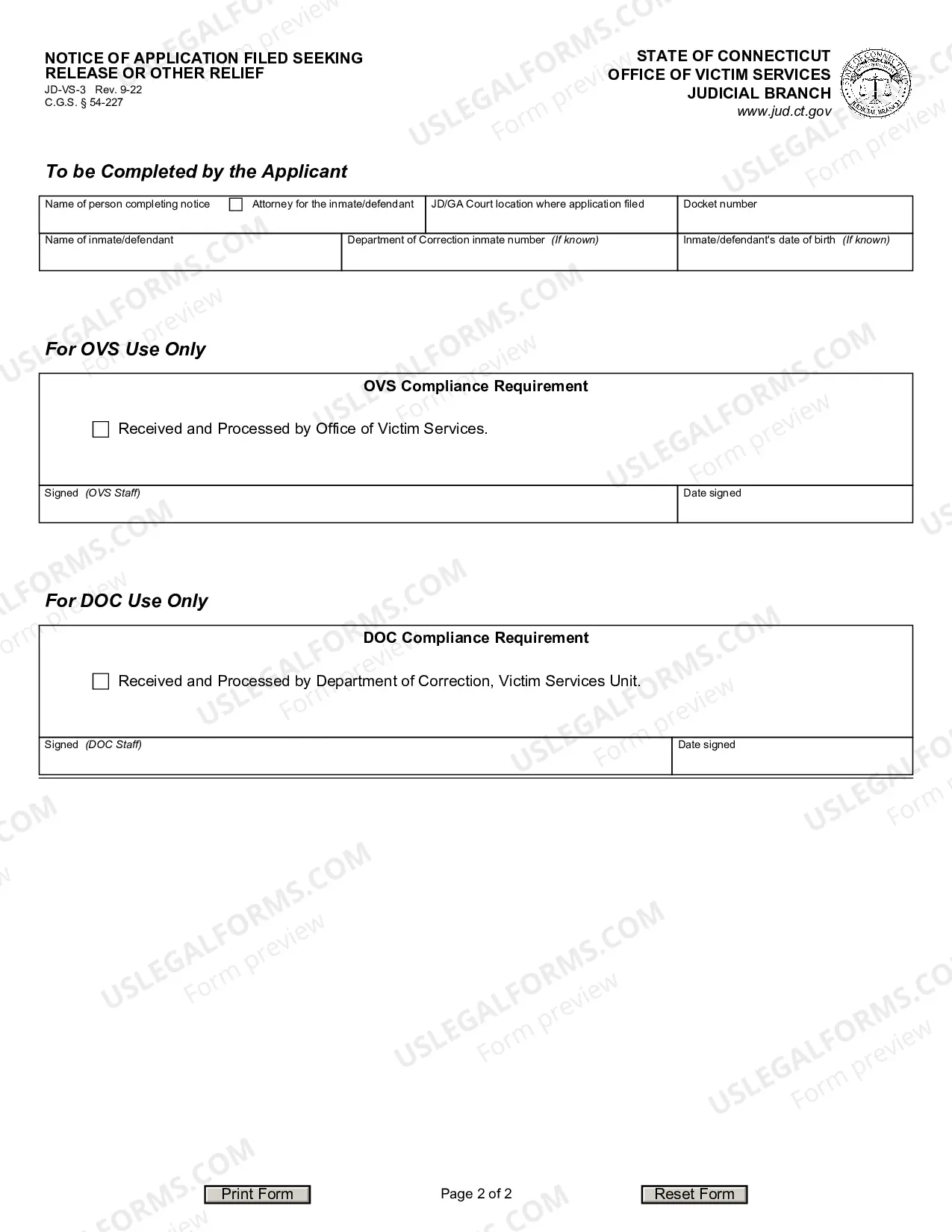 Preview Notice of Application